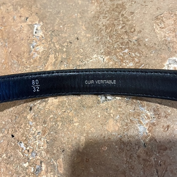 Chanel belt sz 80 black leather gold logo - Picture 4 of 4